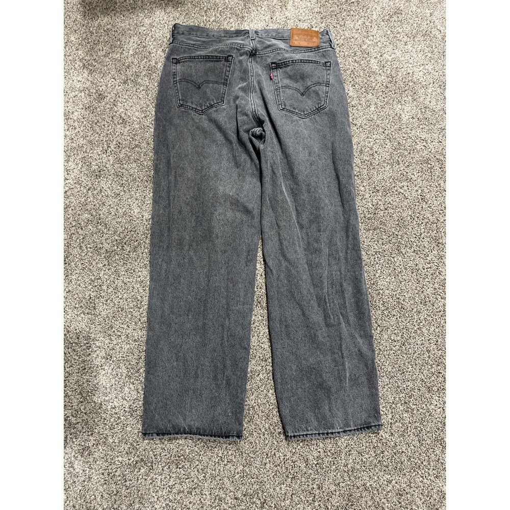 Levis 568 Stay Loose Grey Denim Jeans Mens 34x32 Wide Leg Relaxed Fit Cotton - Picture 2 of 9